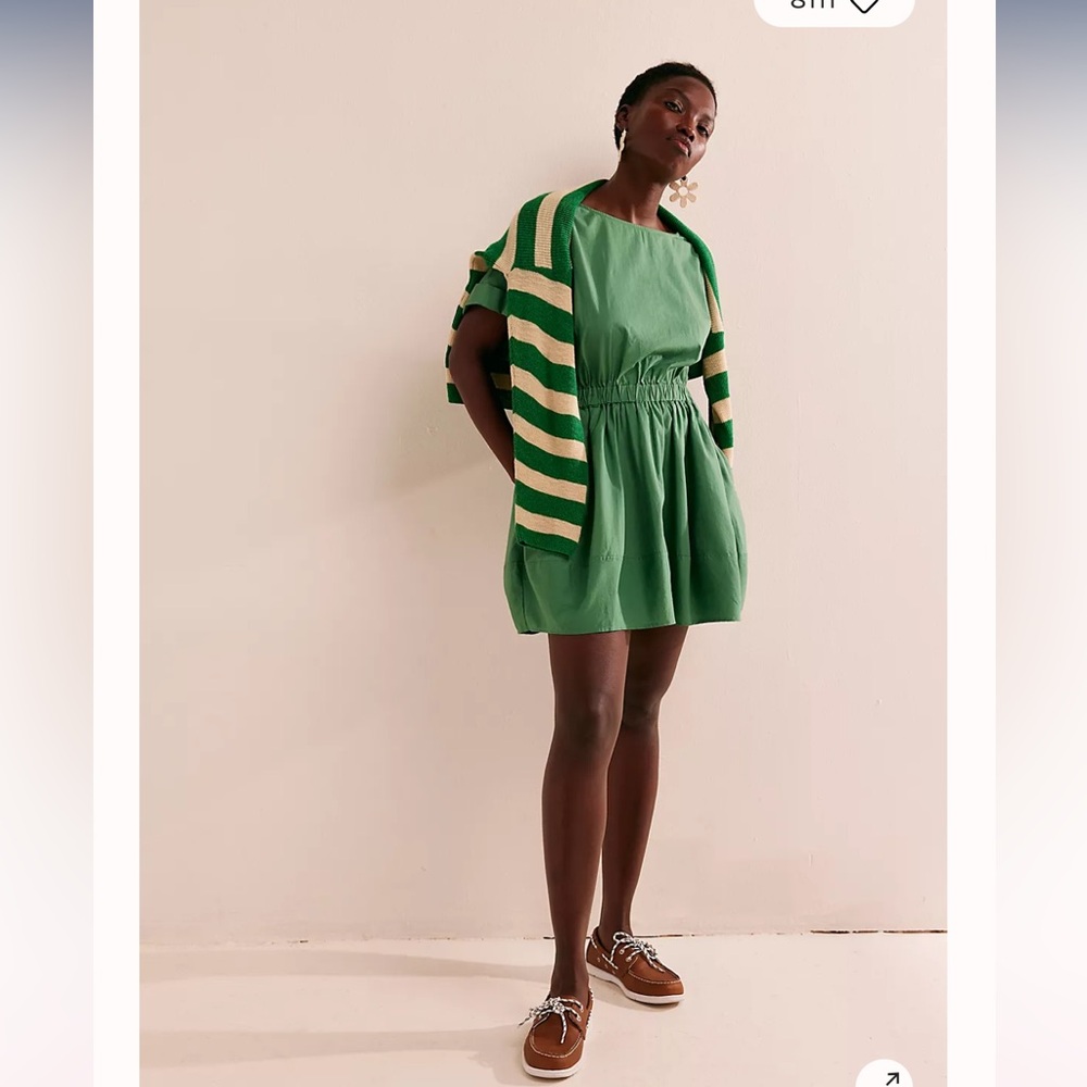 Free People Full Time Fun mini dress in Mermaid green